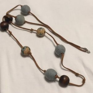1 BLUE /BROWN NECKLACE /EARRINGS  🌟